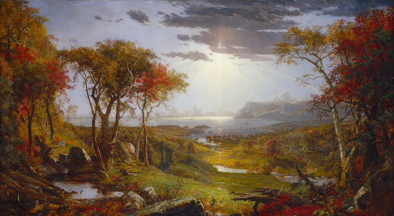 A Hudson folyón, 1860 alkotó: Jasper Francis Cropsey