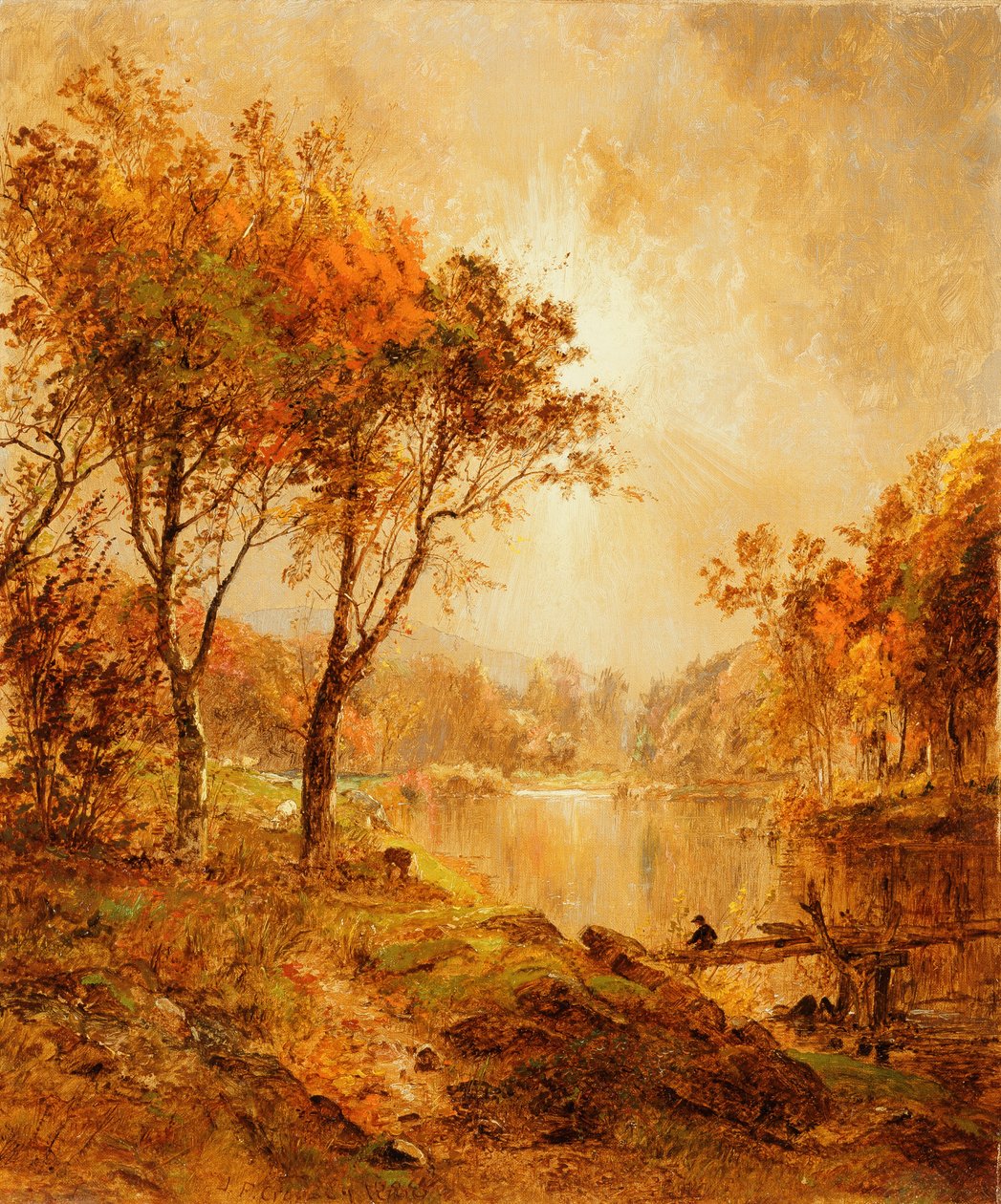 A Ramapo folyón, 1888 alkotó: Jasper Francis Cropsey