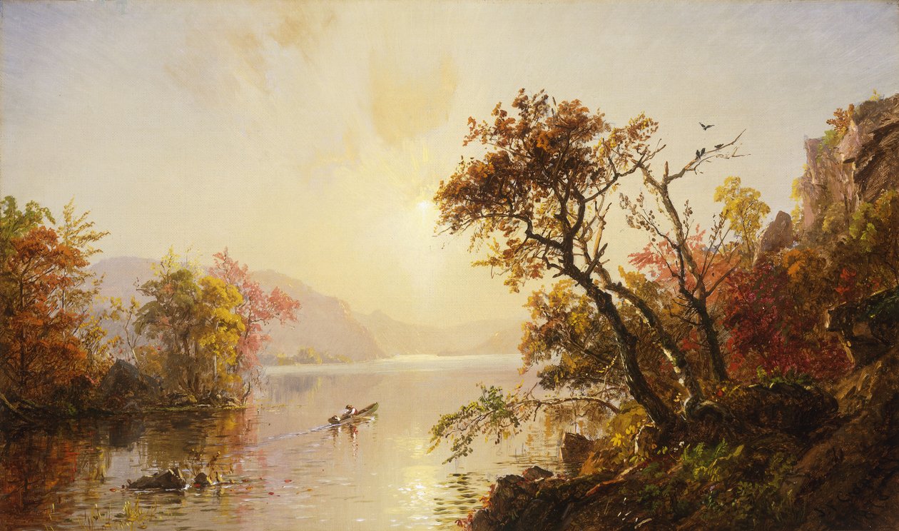 Evezés egy öbölből, 1878 alkotó: Jasper Francis Cropsey
