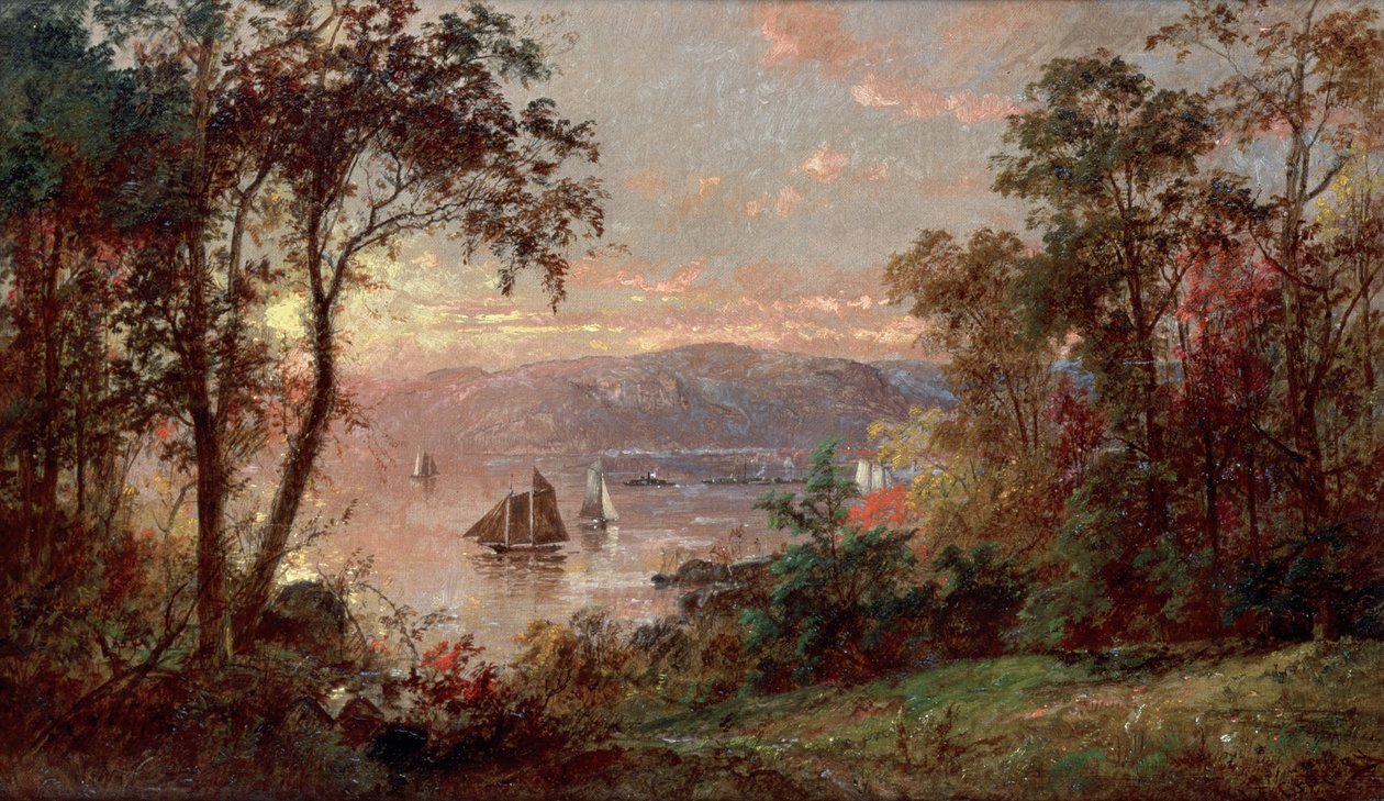 Vitorlázás (A Hudson a Tappan Zee-nél) 1883 (olaj, vászon) alkotó: Jasper Francis Cropsey
