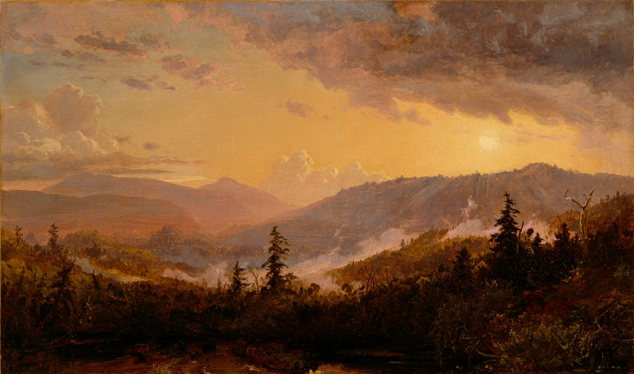 Naplemente vihar után a Catskill-hegységben, 1860 körül alkotó: Jasper Francis Cropsey