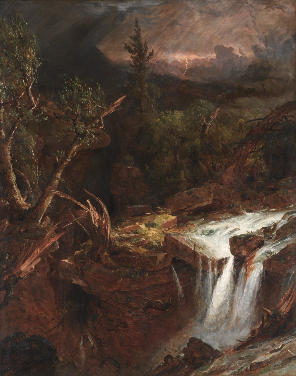 A szegfűszeg – Viharjelenet a Catskill-hegységben, 1851. alkotó: Jasper Francis Cropsey