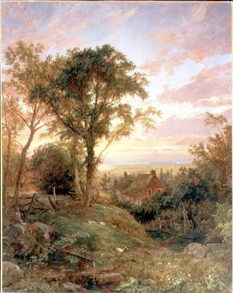 The Old Home, Warwick, New York alkotó: Jasper Francis Cropsey
