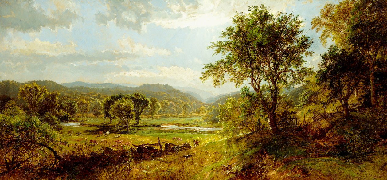 A Fűrészmalom folyó, alkotó: Jasper Francis Cropsey