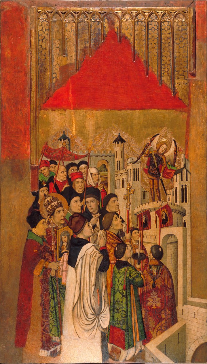 Szent Mihály jelenése a Saint Ange kastélyban alkotó: Jaume Huguet