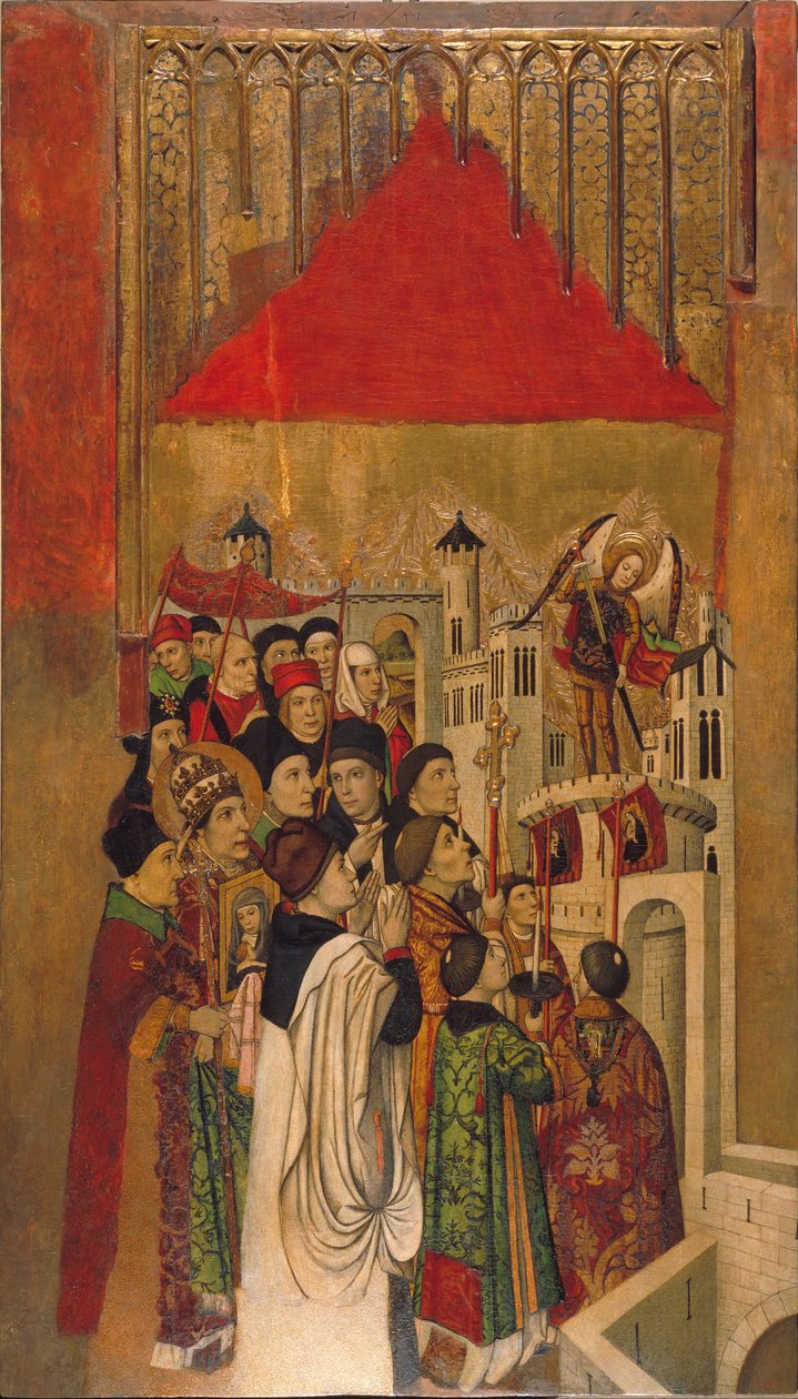 Szent Mihály jelenése a SantAngelo-kastélyban alkotó: Jaume Huguet