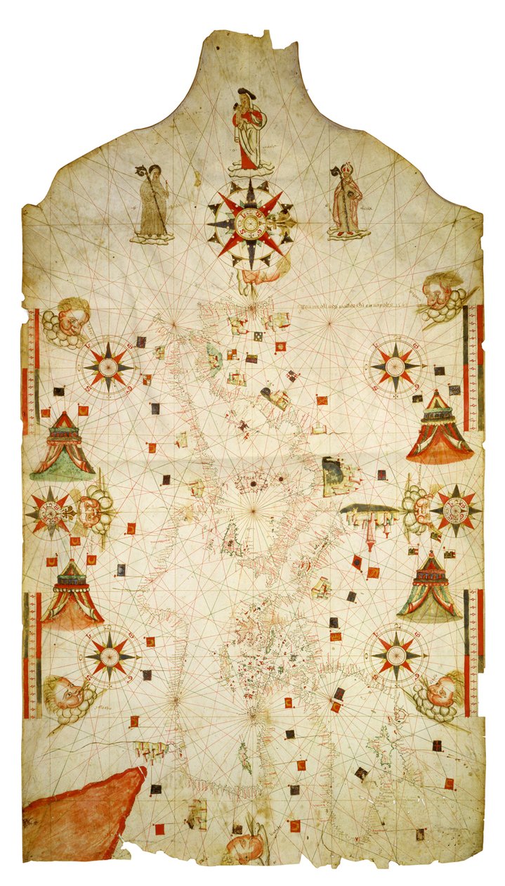 A Földközi-tenger és a Fekete-tenger térképe, 1563 alkotó: Jaume Olives