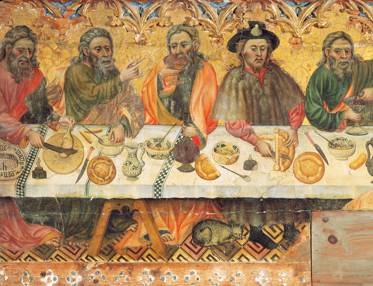 Szent vacsora, egy apostolcsoport részlete alkotó: Jaume the elder Ferrer