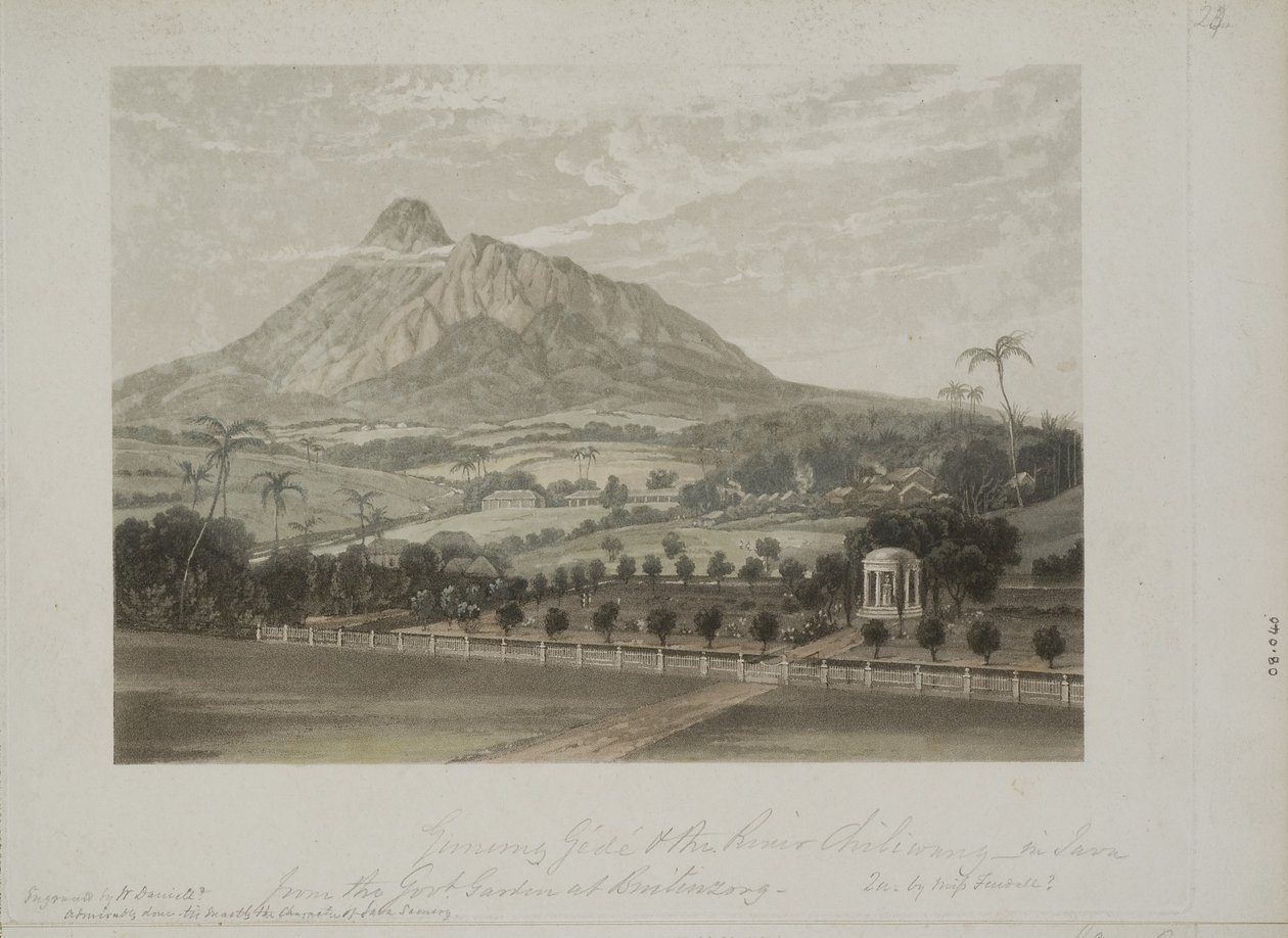 Buitenzorgi kert (akvatinta) alkotó: Javanese School