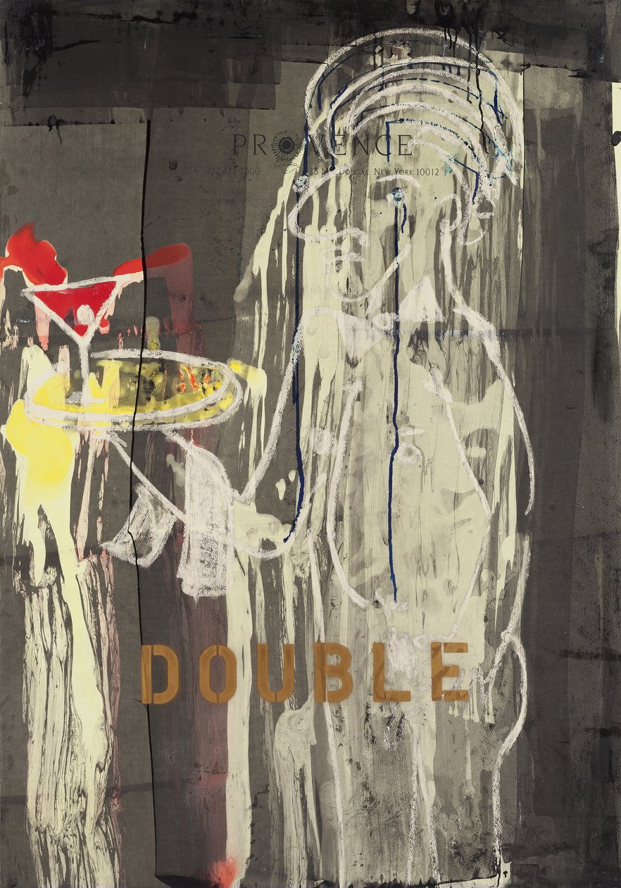 Double, 2010 (vegyes technika, akvarellpapírra, panelen, a hátoldalon recept) alkotó: Jay Batlle