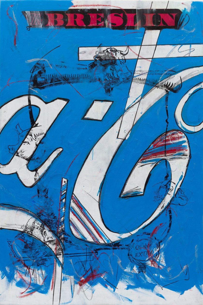 Soft Focus, 2019 (festék és tinta vászonra) alkotó: Jay Batlle
