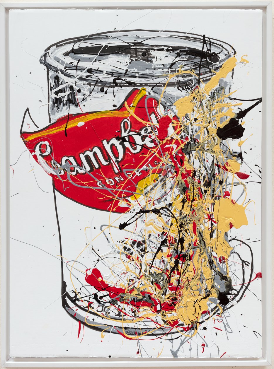 Soup Can 6 Campbells, 2019 (házfesték és tinta vászonra) alkotó: Jay Batlle