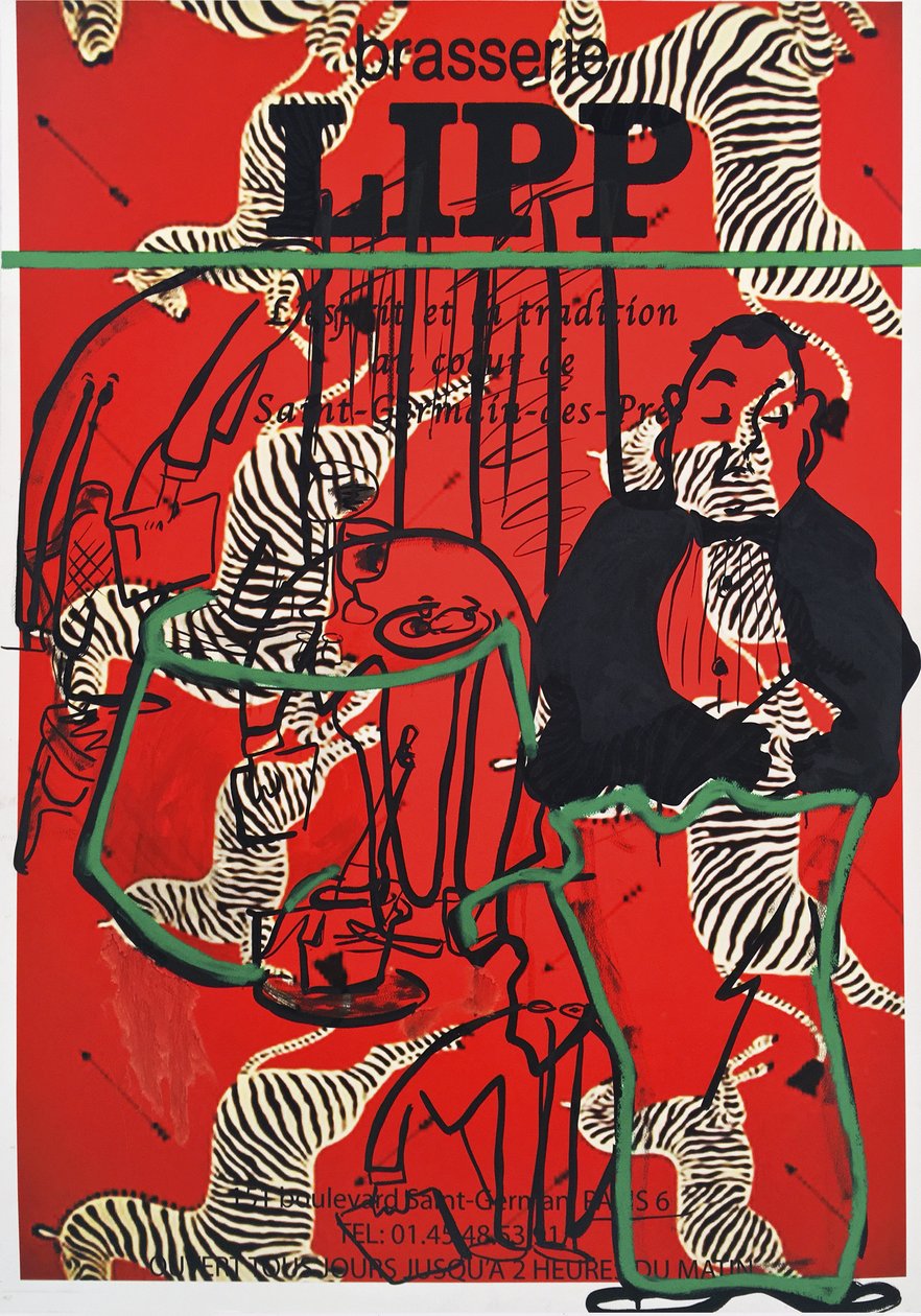V.O.P. (Very Old People), 2016 (vegyes technika akvarellpapírra, panelen, hátoldalon recepttel) alkotó: Jay Batlle