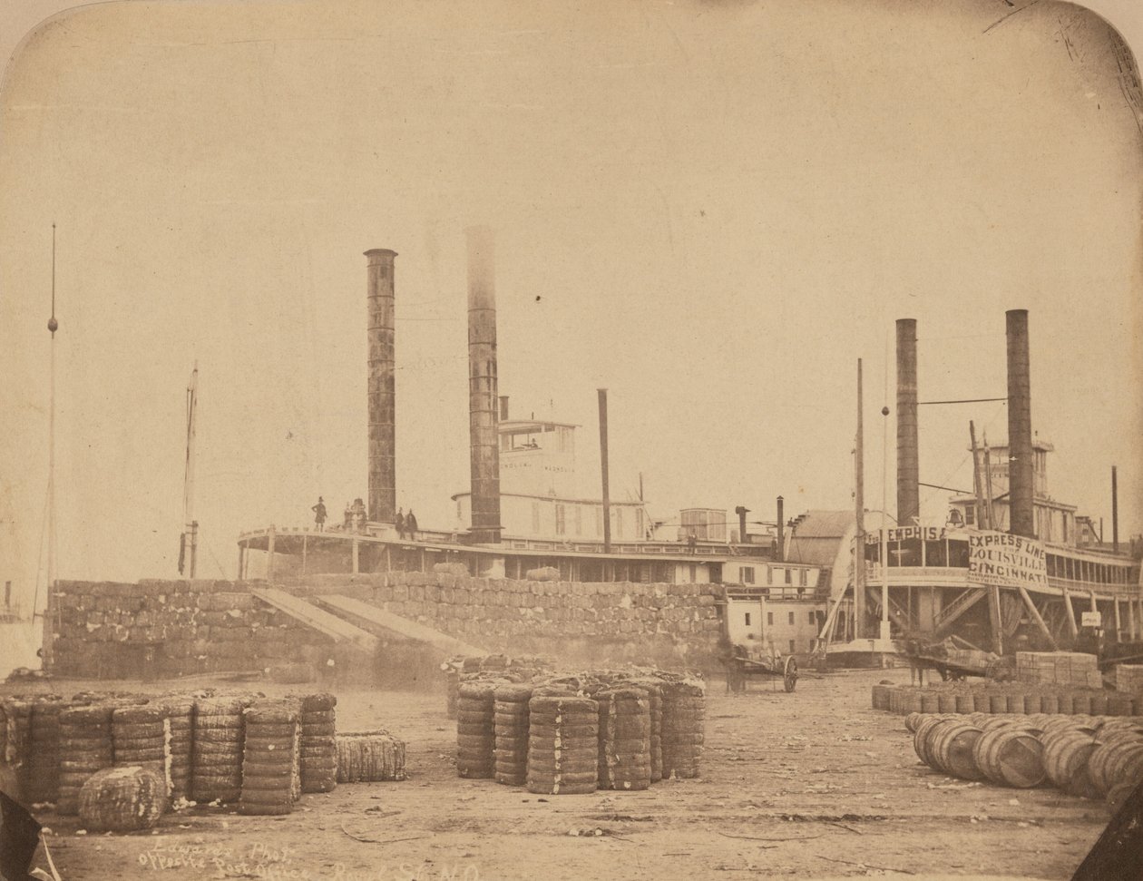 A Magnolia gőzös New Orleans kikötőjében, 1858-1861 (fénykép) alkotó: Jay Dearborn Edwards