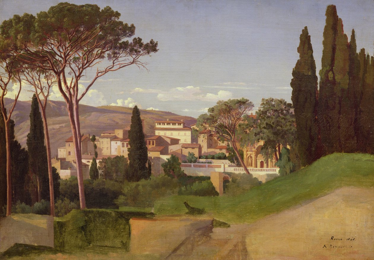 Egy római villa látképe, 1844 alkotó: Jean Achille Benouville