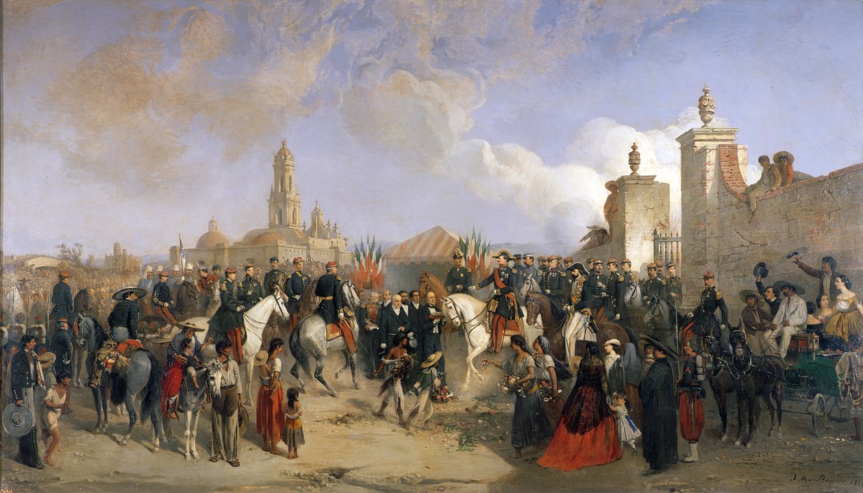 A francia expedíciós hadtest belépése Mexikóvárosba, 1863. június 10., 1869. alkotó: Jean Adolphe Beauce