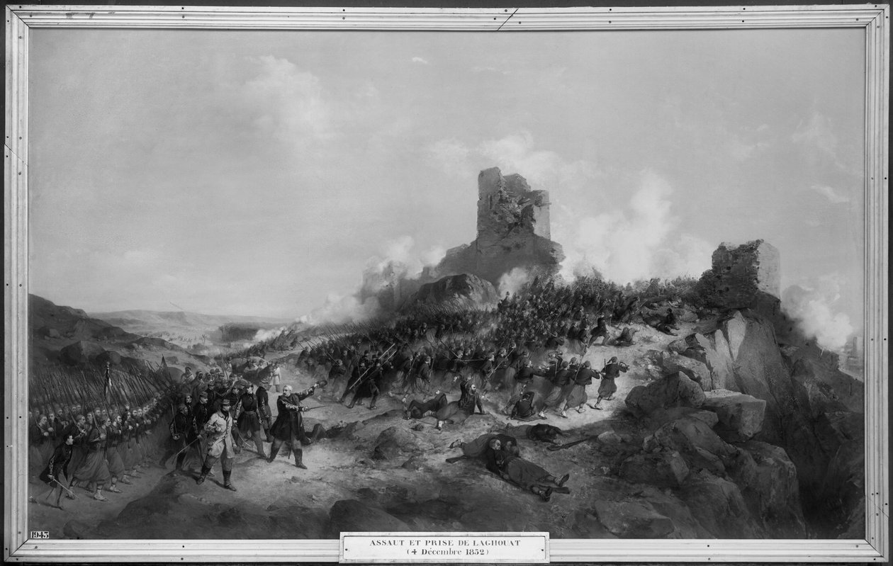 Laghouat elfoglalása Pelissier tábornok (1794-1864) által 1852. december 4-én, 1853. alkotó: Jean Adolphe Beauce