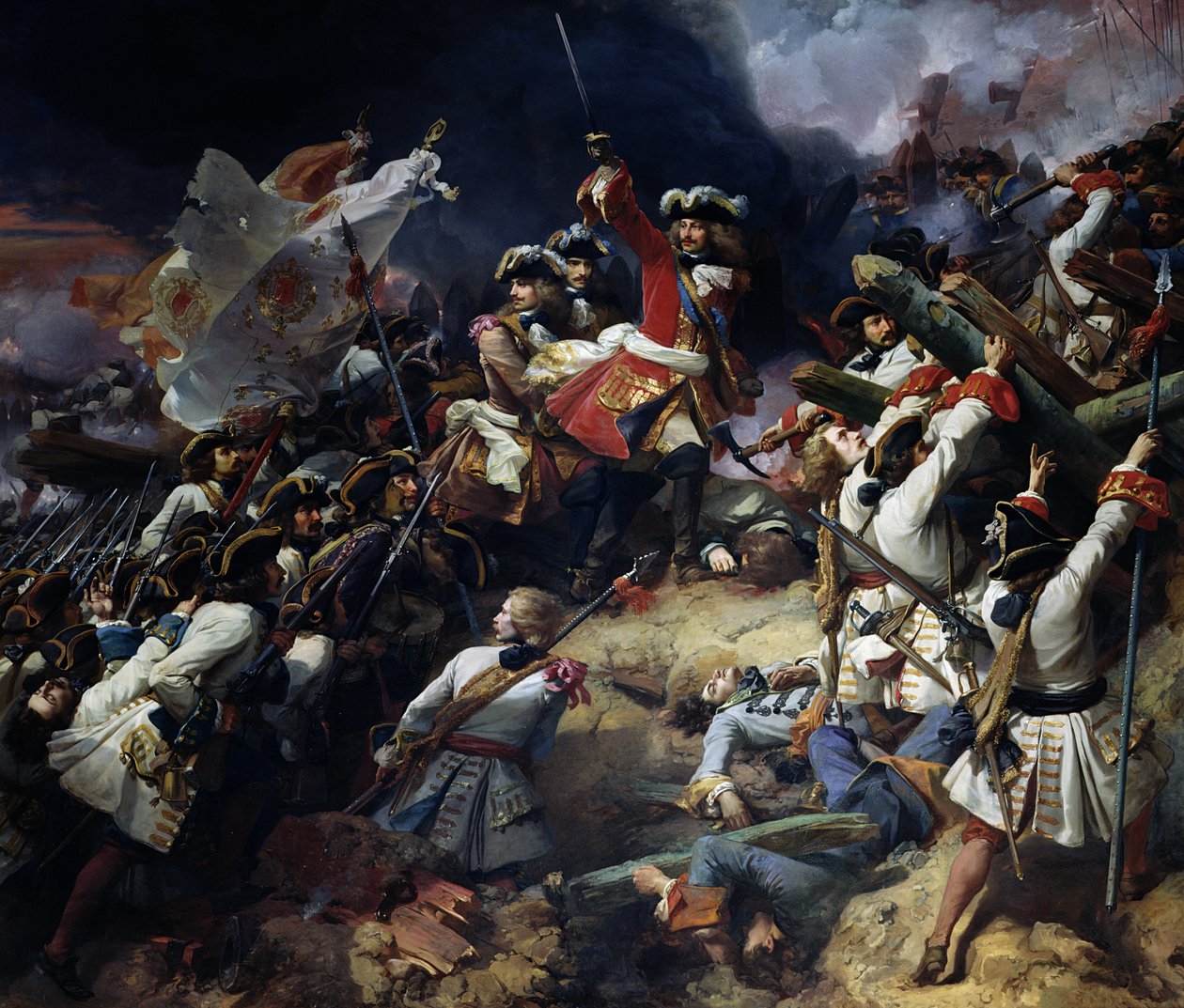 Denaini csata, 1712. július 24., 1839 alkotó: Jean Alaux