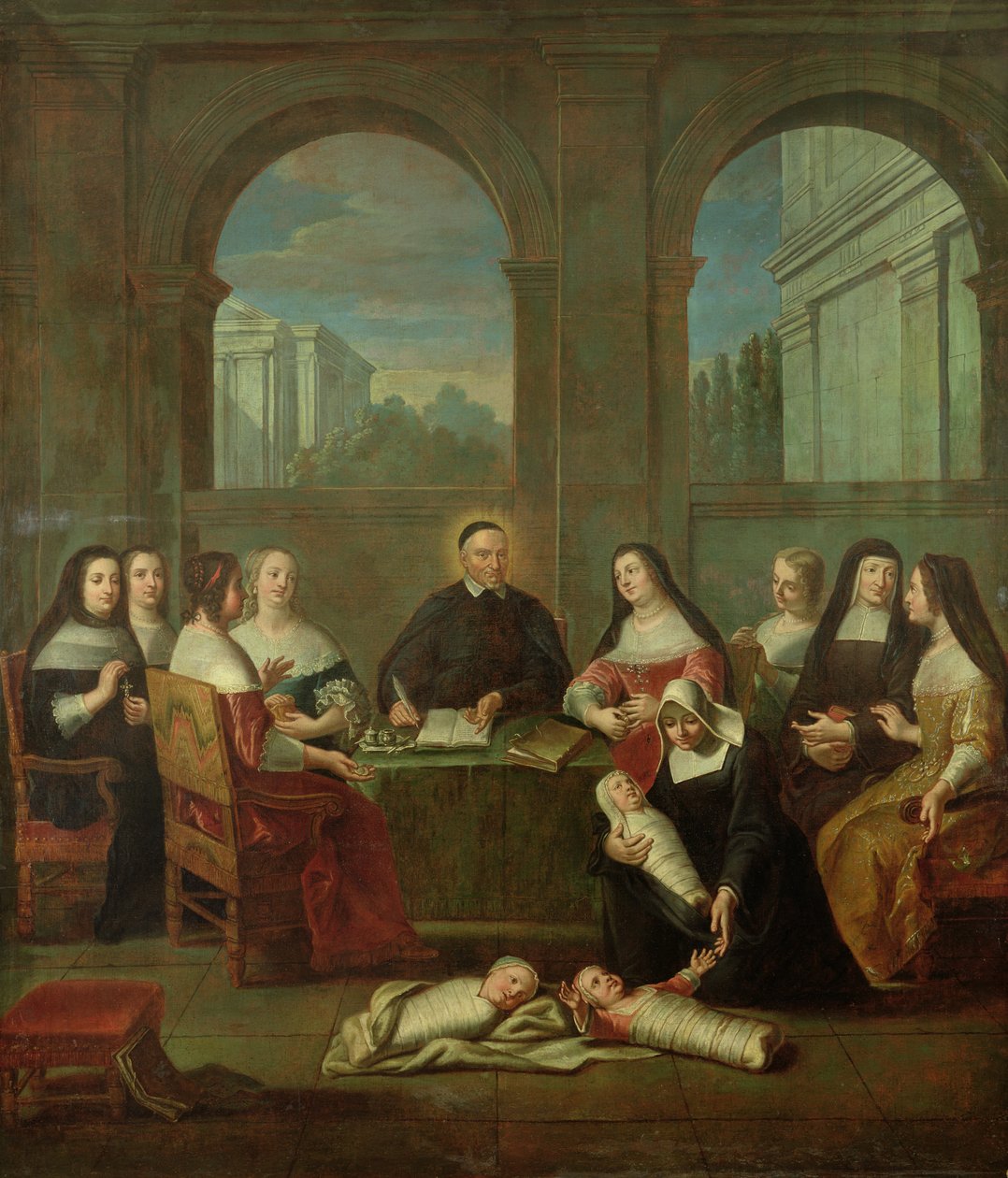 Pál Szent Vince és a Szeretet Nővérei, 1729 körül alkotó: Jean Andre
