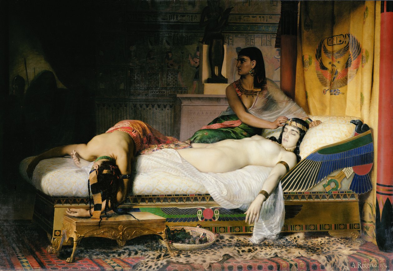 Kleopátra halála, 1874 alkotó: Jean Andre Rixens