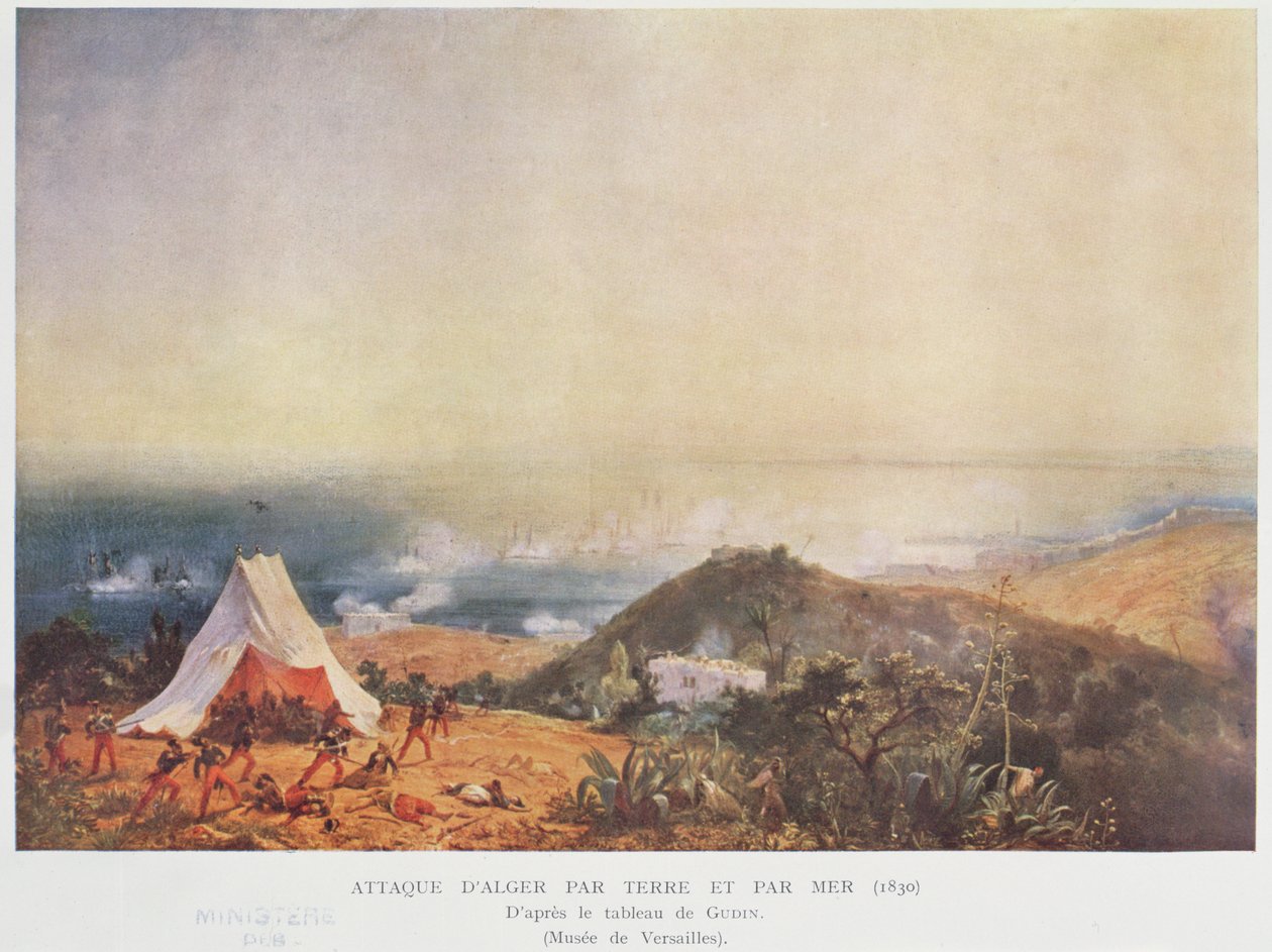 Algír szárazföldi és tengeri megtámadása 1830-ban alkotó: Jean Antoine Theodore Gudin