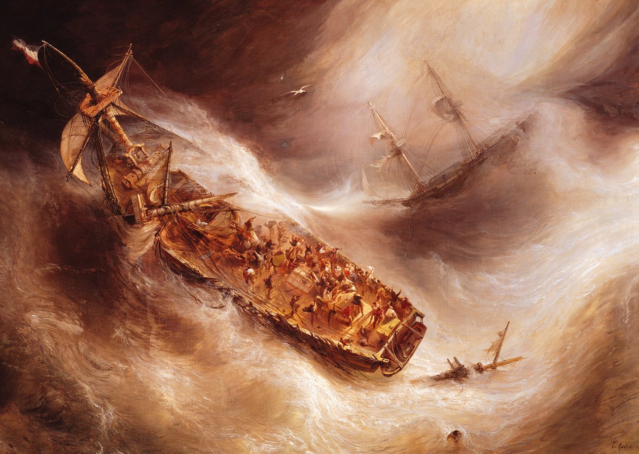 Desse kapitány áldozati aktusa a holland Columbus hajóval szemben, 1829 alkotó: Jean Antoine Theodore Gudin