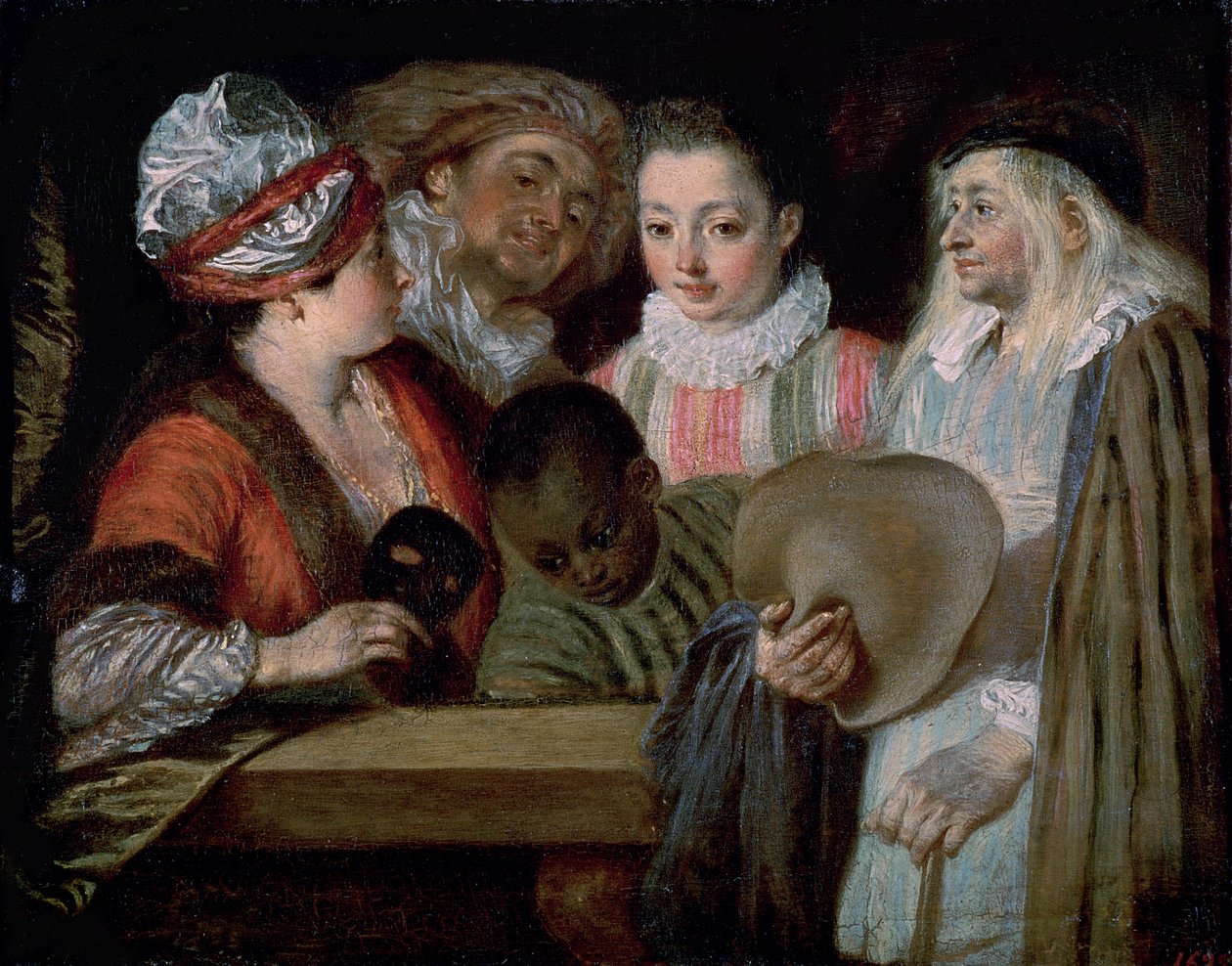 Színészek a Theatre Francais-ból, 1714-1515 körül alkotó: Jean Antoine Watteau