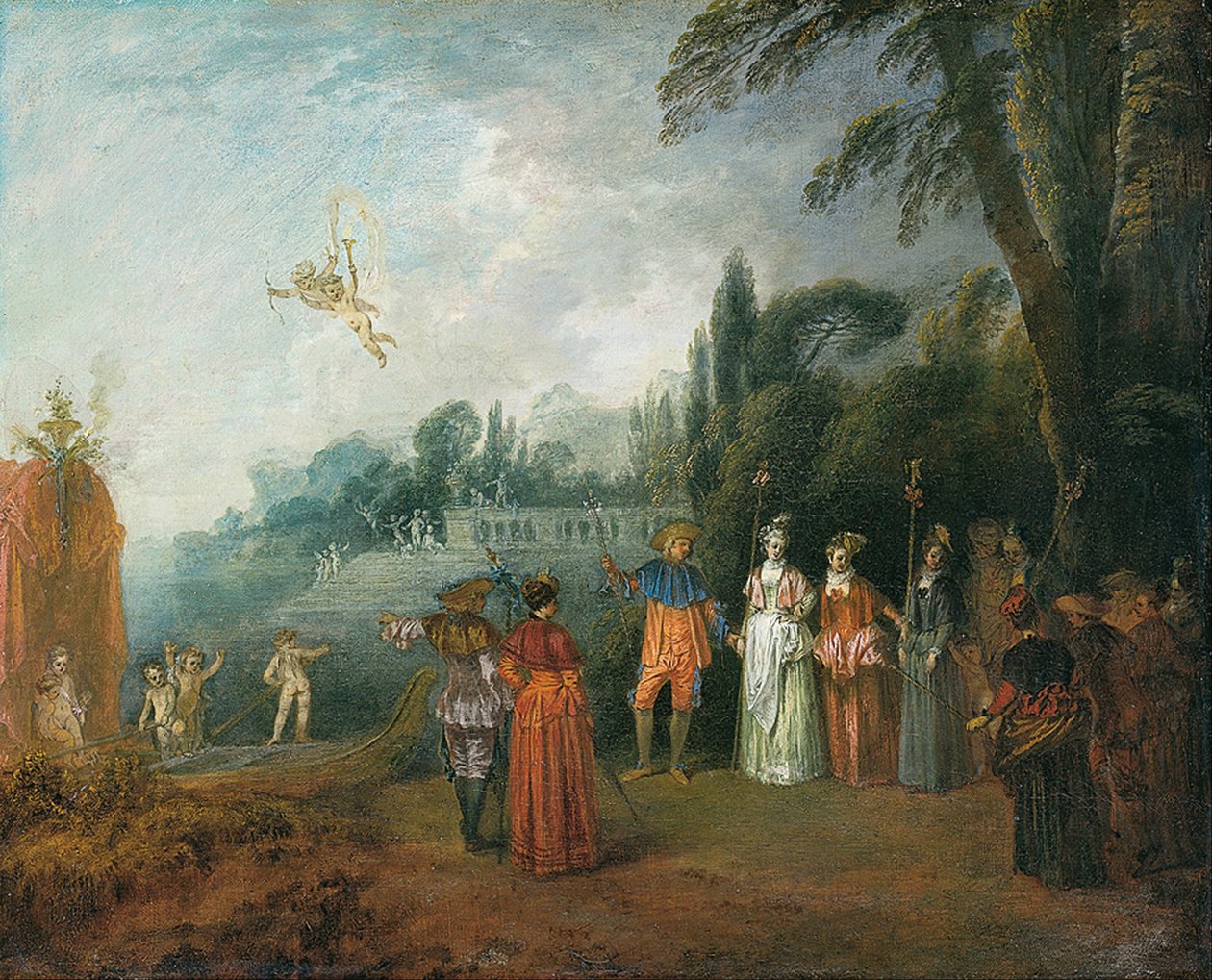 Cytherába indulás alkotó: Jean Antoine Watteau