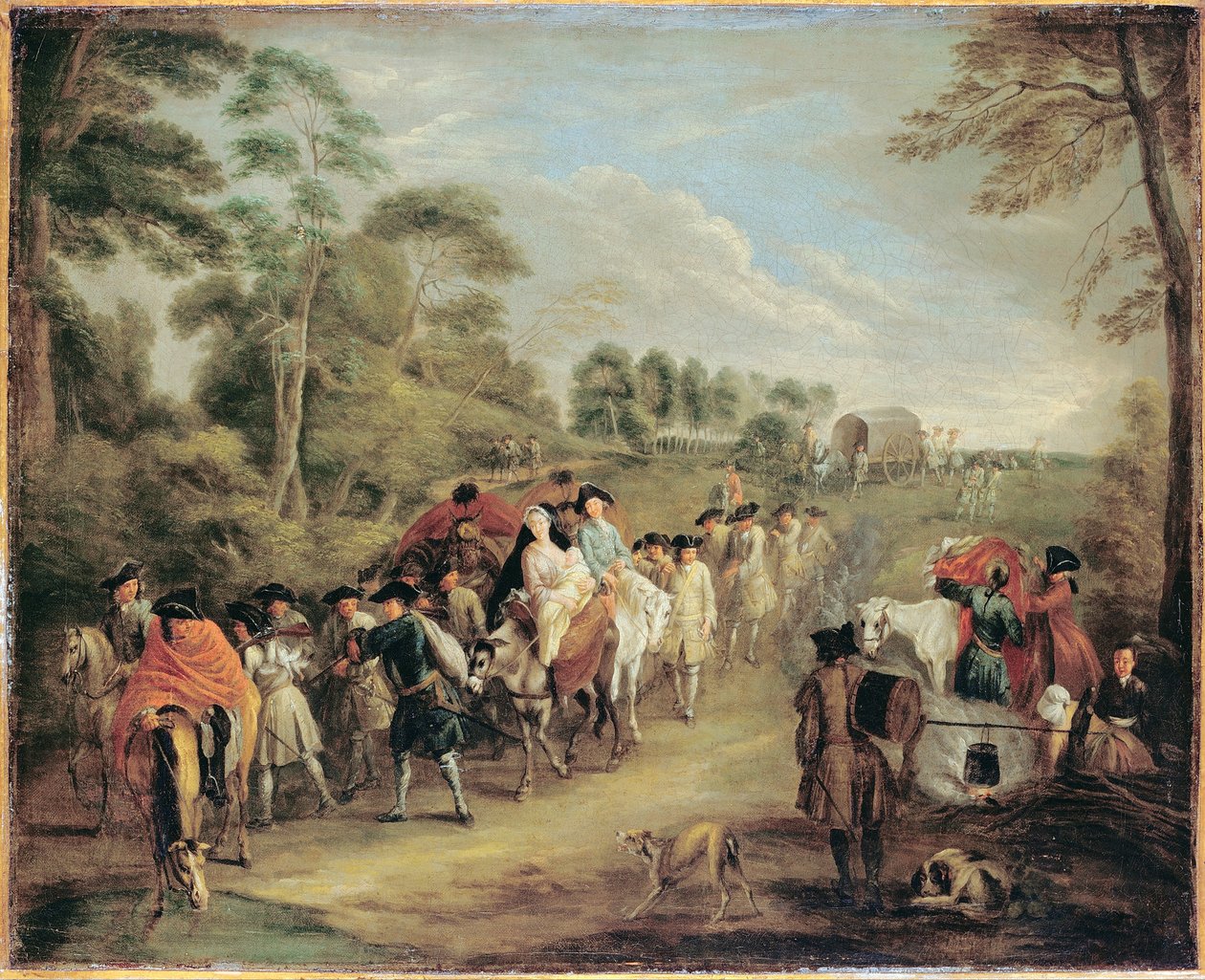 Katonák márciusban alkotó: Jean Antoine Watteau