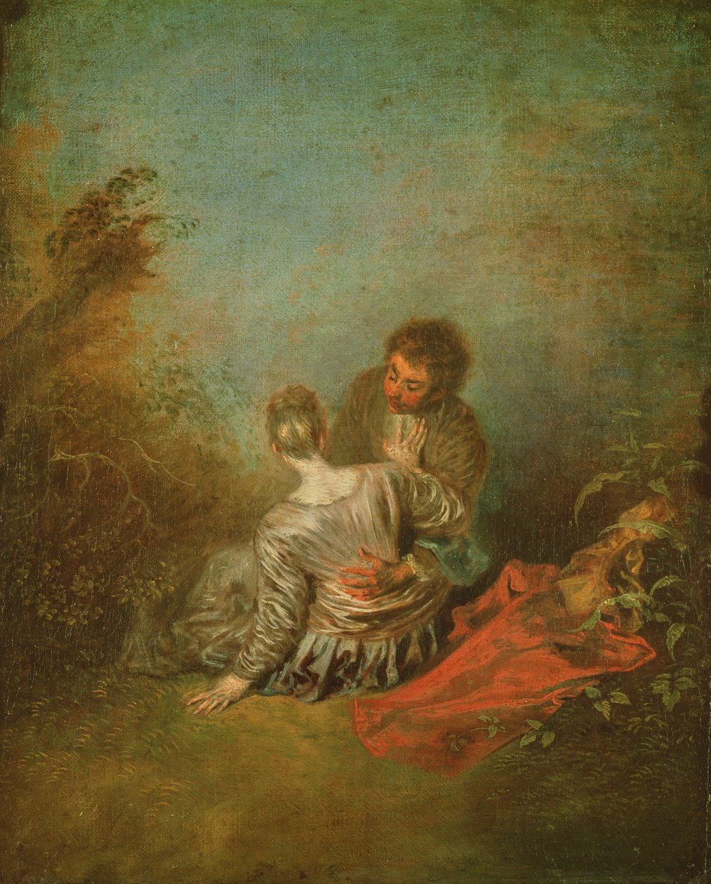 A Faux Pas, 1717 körül alkotó: Jean Antoine Watteau