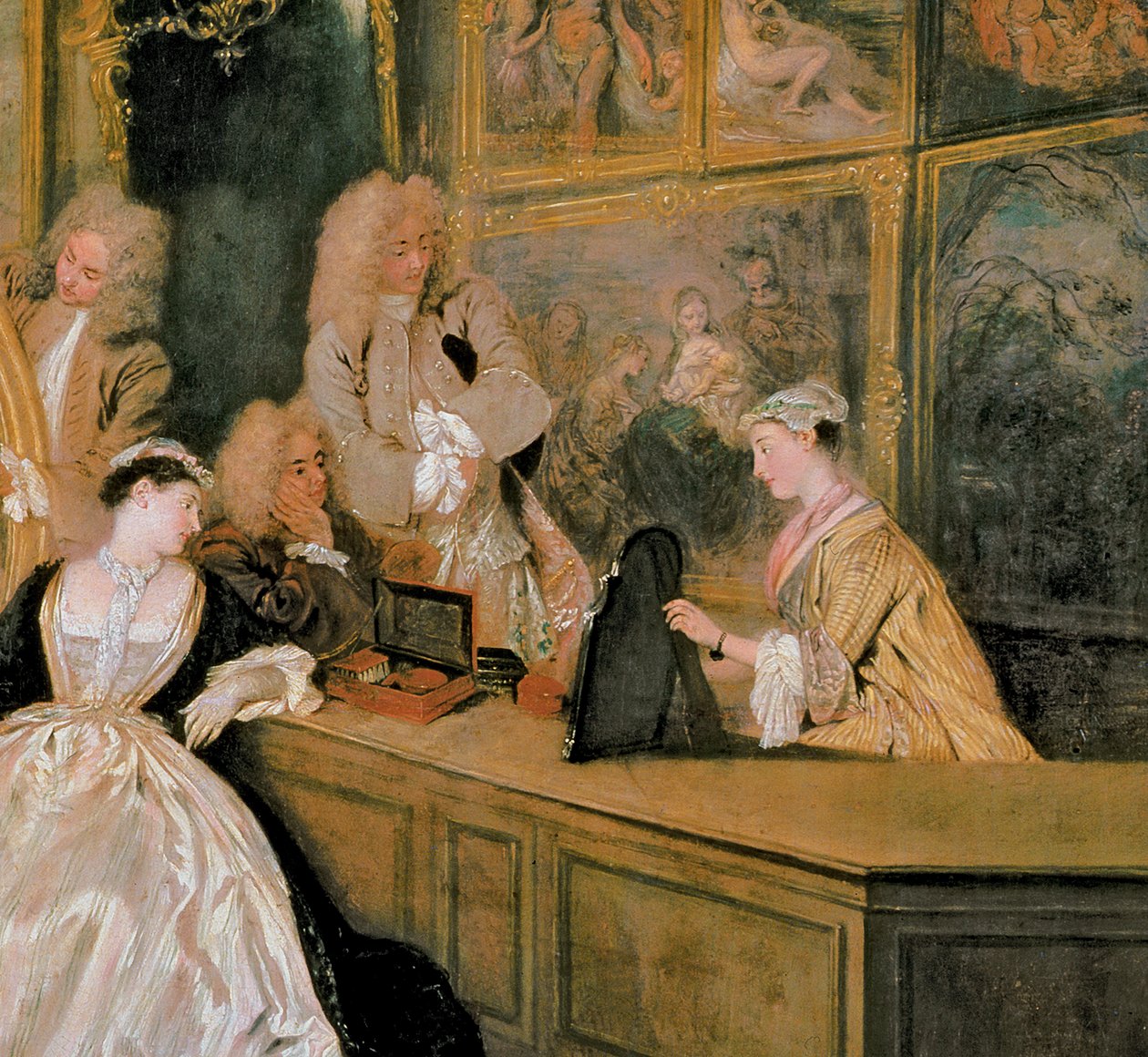 The Gersaint Shop Sign, 1721 (a 30793 részlete) alkotó: Jean Antoine Watteau