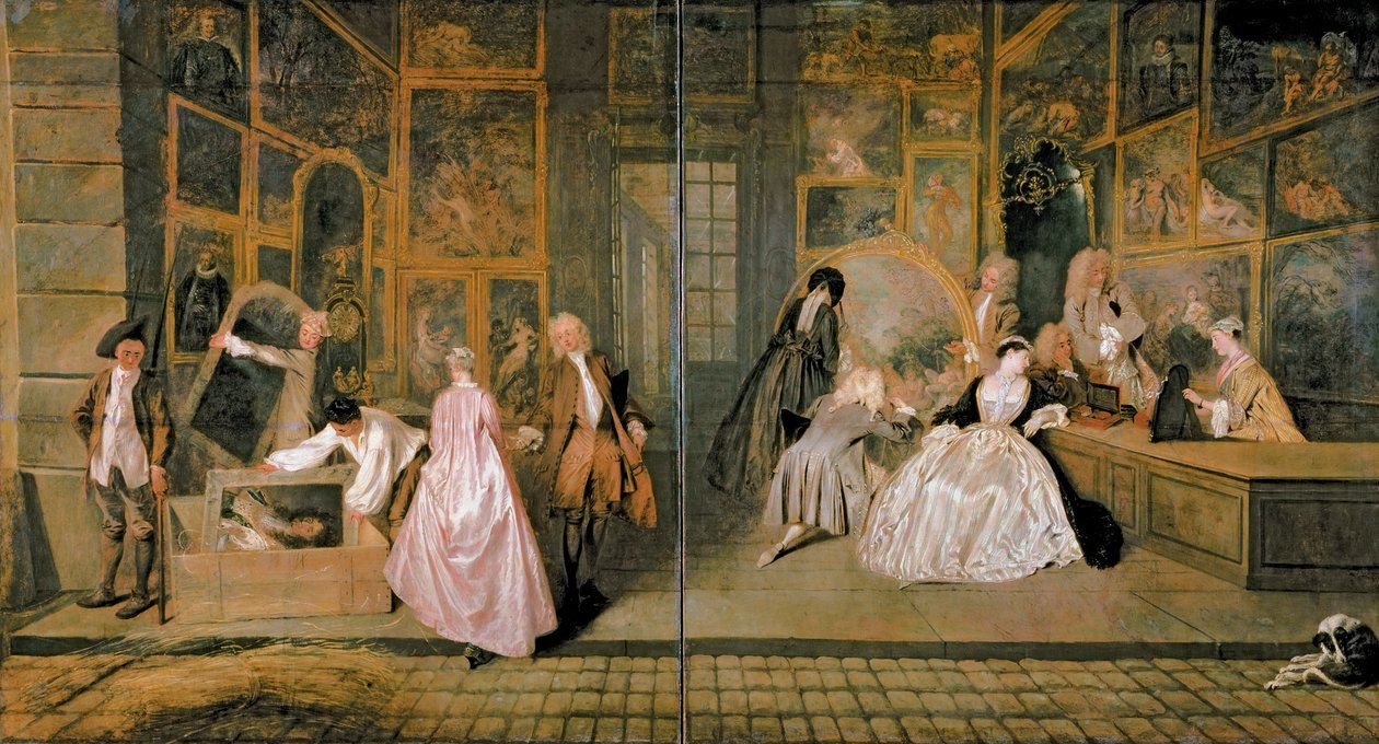 A Gersaint bolttábla, 1721 alkotó: Jean Antoine Watteau