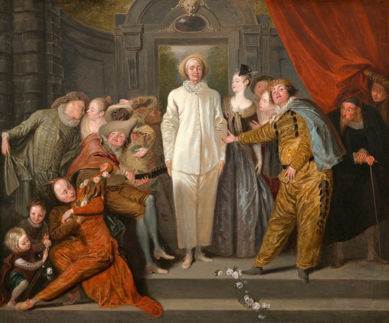 Az olasz komédiások, 1720 körül alkotó: Jean Antoine Watteau