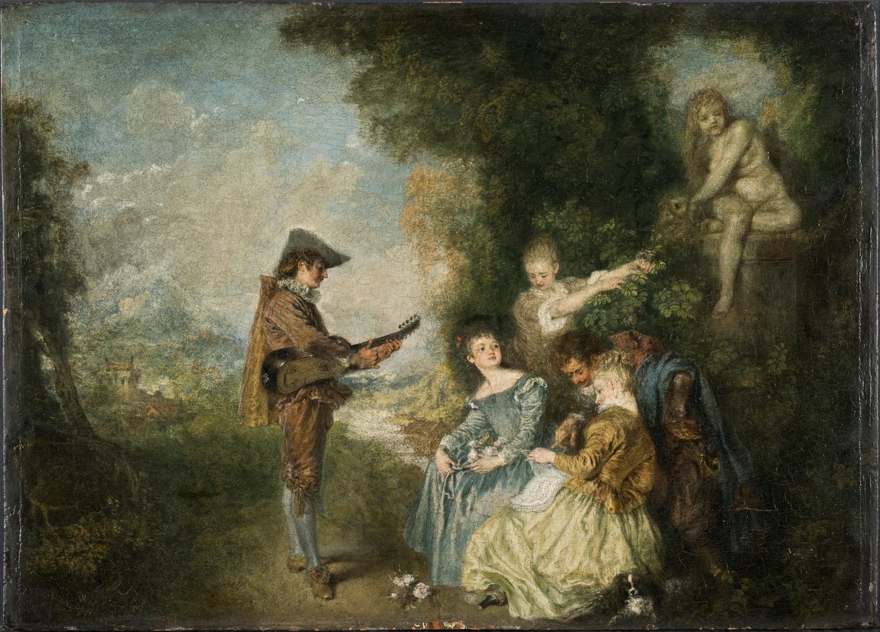 A szerelmi lecke alkotó: Jean Antoine Watteau