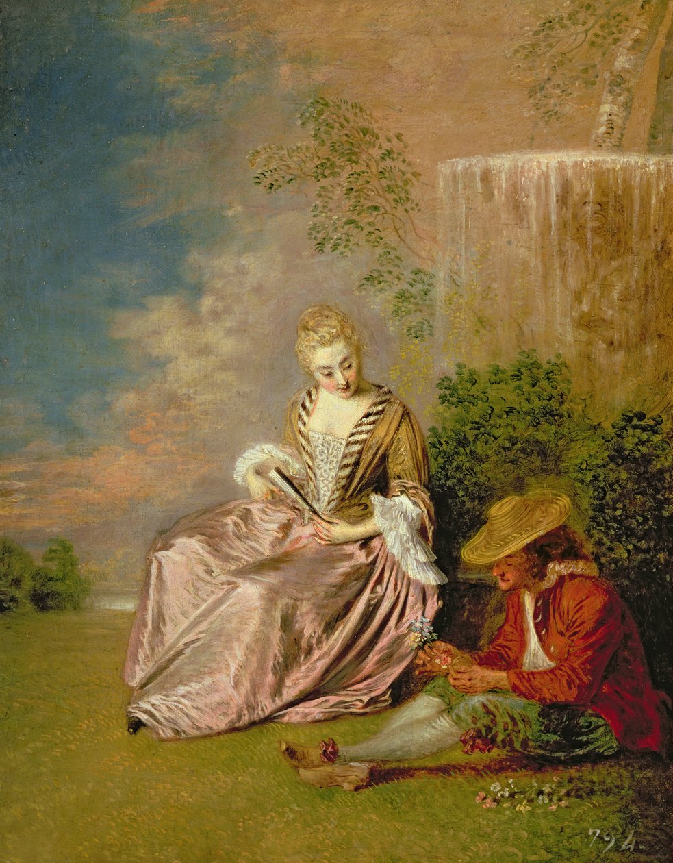 A félénk szerető, 1718 alkotó: Jean Antoine Watteau