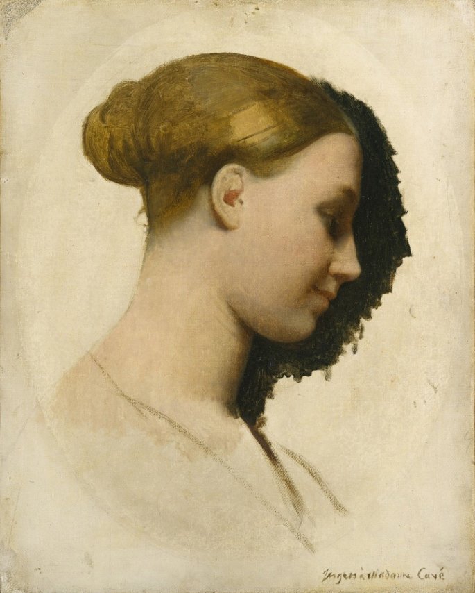 Edmond Cavé asszony portréja alkotó: Jean Auguste Dominique Ingres
