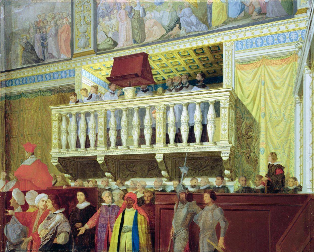 Cantoria a Sixtus-kápolnában alkotó: Jean Auguste Dominique Ingres