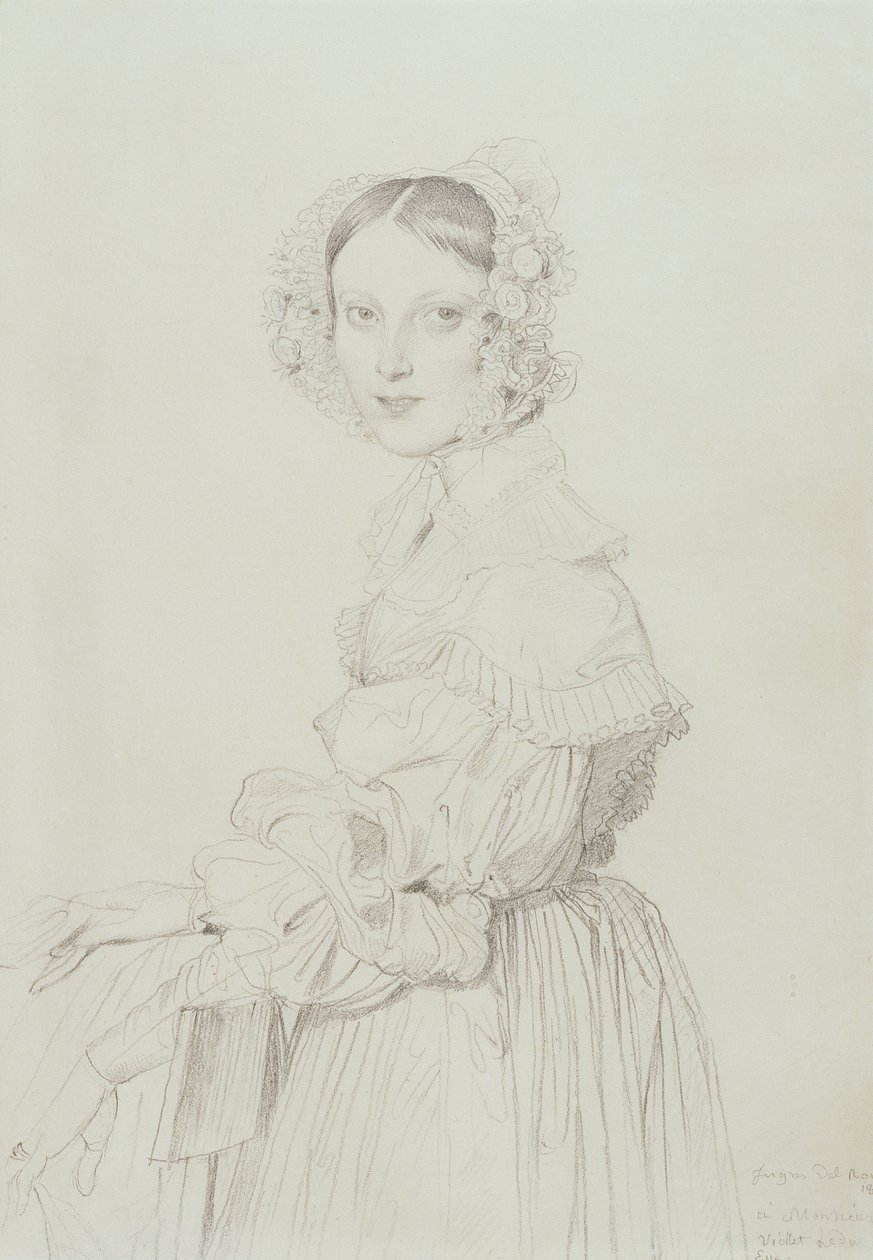 Elisabeth Tempier (kréta papíron) alkotó: Jean Auguste Dominique Ingres
