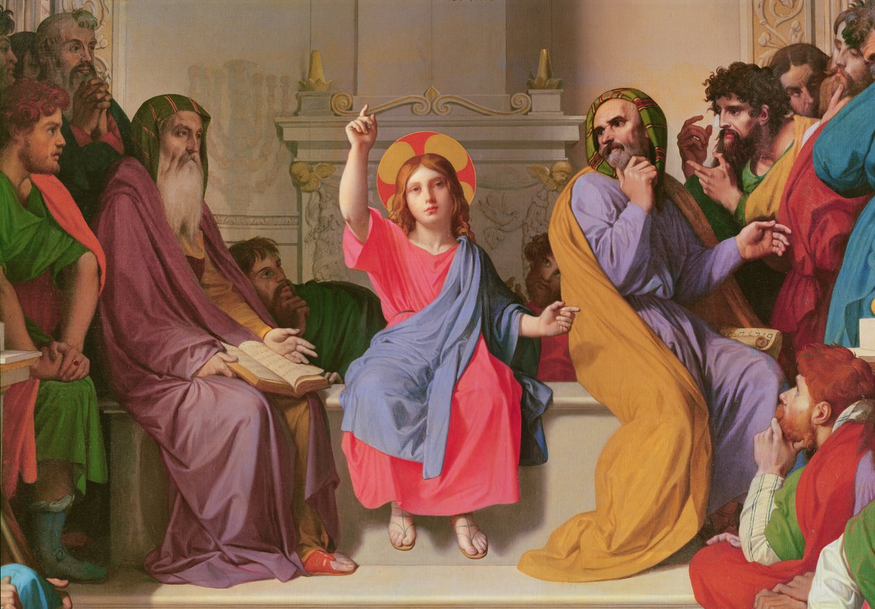 Jézus a doktorok között részlet Jézus, 1862 olaj, vászon alkotó: Jean Auguste Dominique Ingres