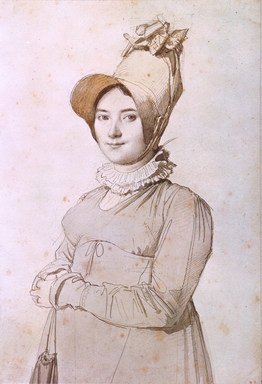 Madeleine Chapelle (1782-1849) 1813 (toll, tinta és WC papíron) alkotó: Jean Auguste Dominique Ingres