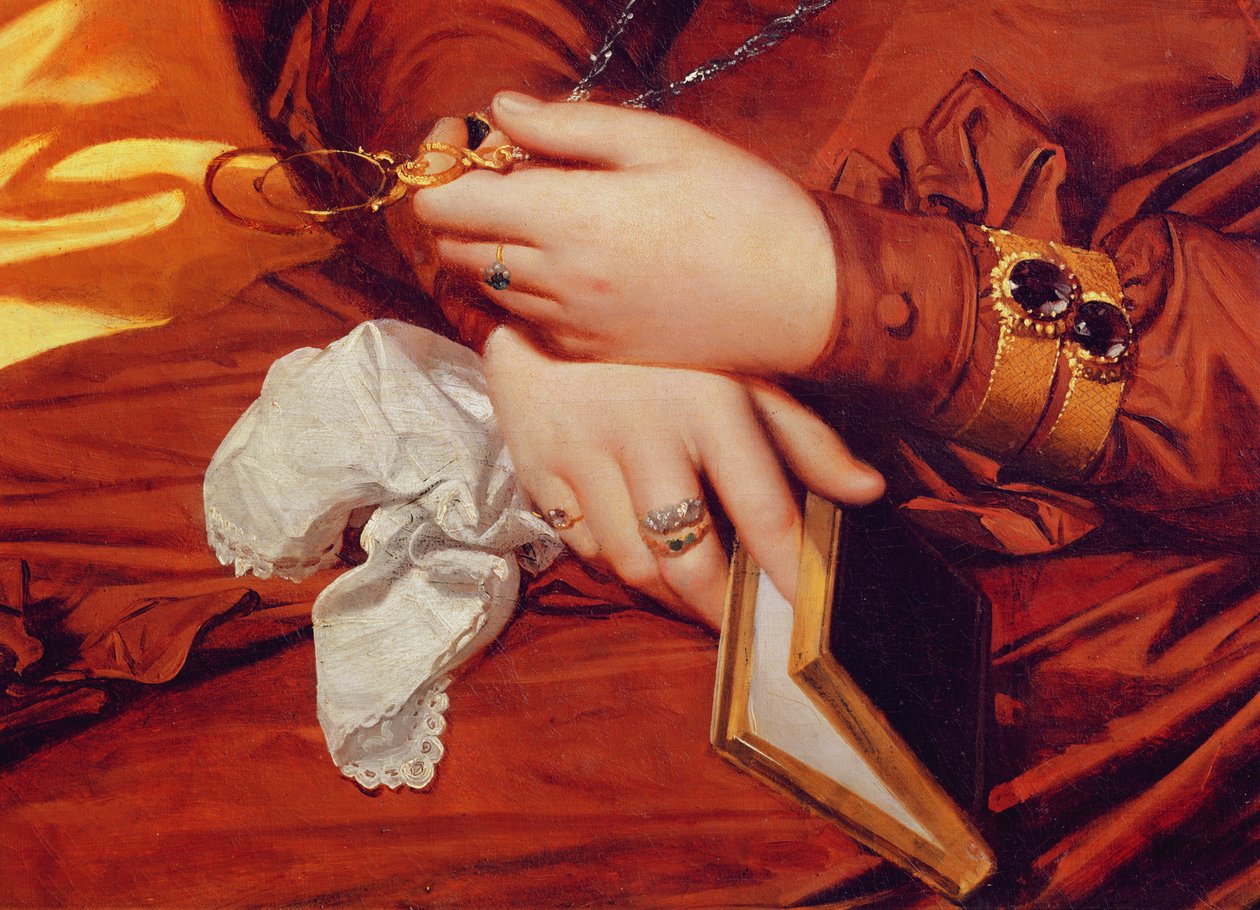 Madame Marcotte portréja, kezének részlete, 1826 (83538 részlet) alkotó: Jean Auguste Dominique Ingres