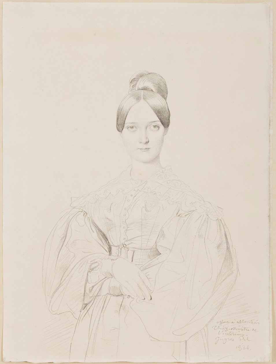 Madame Thiers portréja, 1834 (grafitceruza papíron) alkotó: Jean Auguste Dominique Ingres