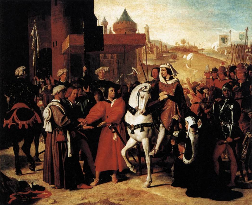 A jövő belépése V. Károly alkotó: Jean Auguste Dominique Ingres