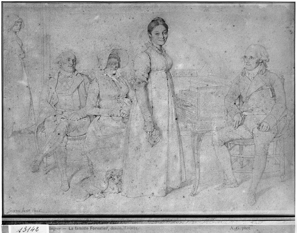 The Forestier Family, 1806 (grafit papíron) (lásd még: 233242) alkotó: Jean Auguste Dominique Ingres