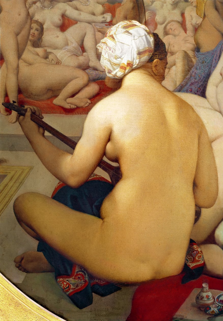A törökfürdő, a zenész részlete, 1863 (20529 részlet) alkotó: Jean Auguste Dominique Ingres