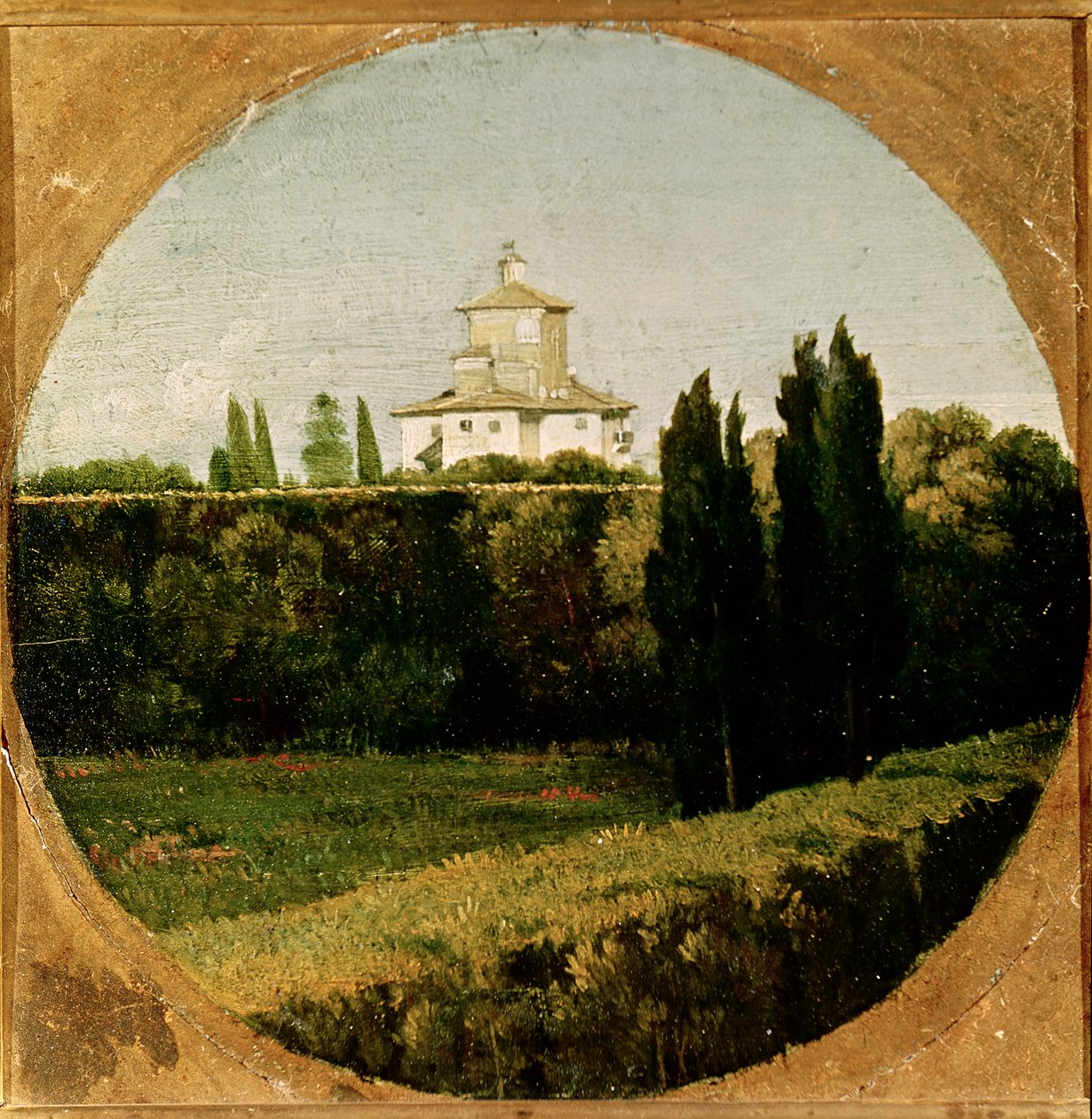 Kilátás a Villa Medicire, Róma alkotó: Jean Auguste Dominique Ingres