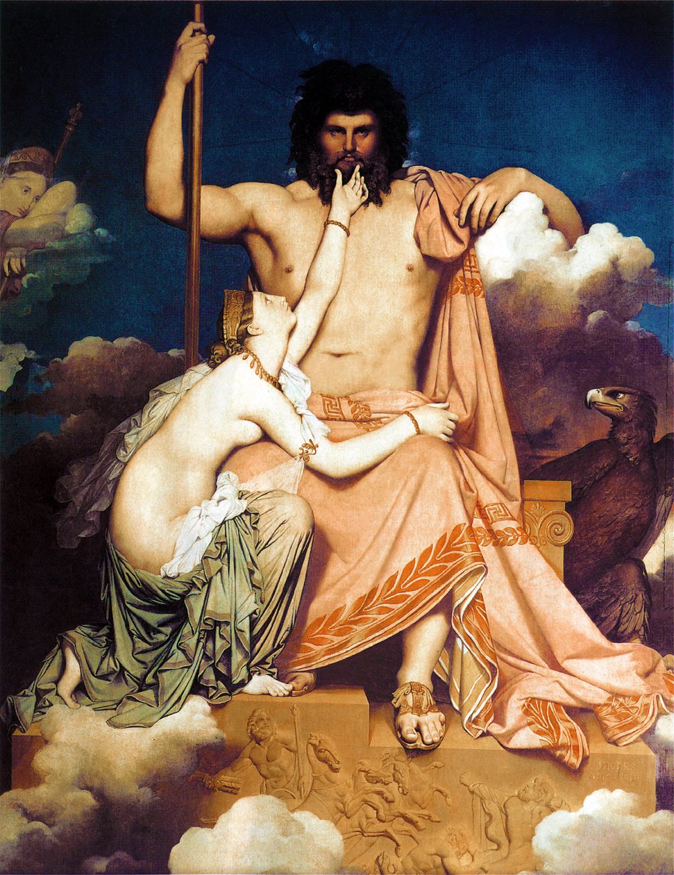 Zeusz és Thetis alkotó: Jean Auguste Dominique Ingres
