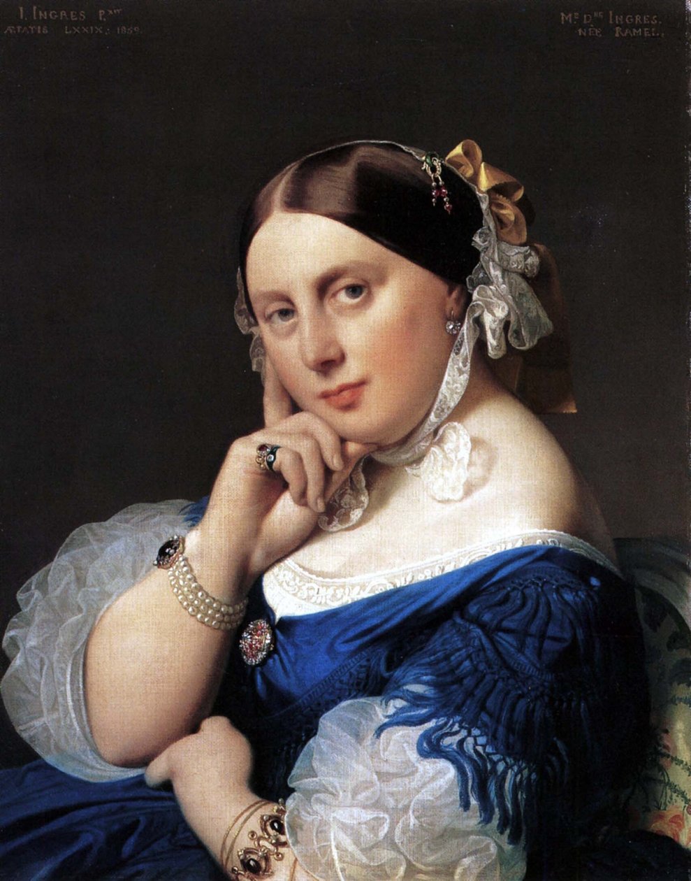 Madame Ingres szül. Ramel portréja alkotó: Jean Auguste Dominique Ingres