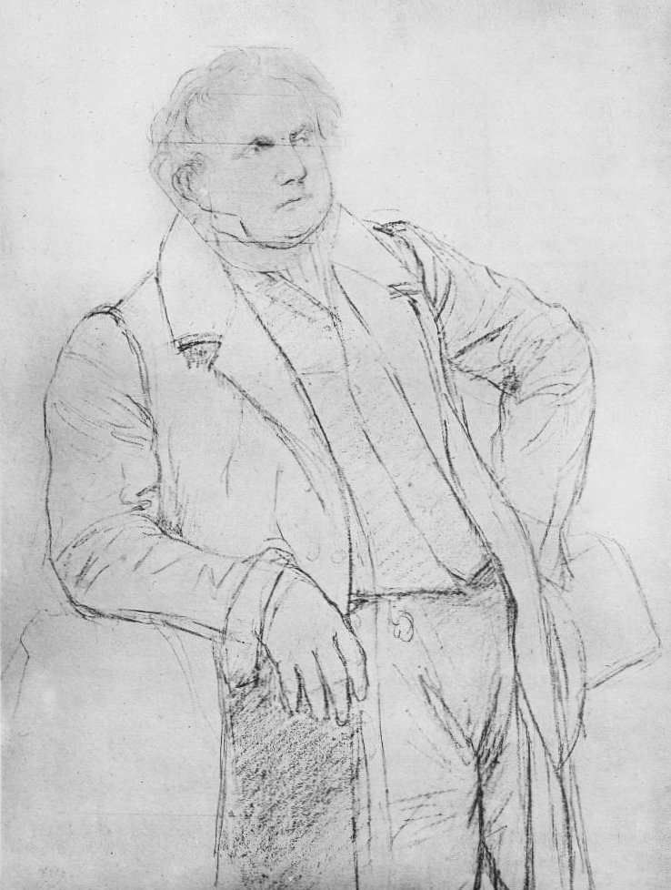 Tanulmány M. Bertin portréjához alkotó: Jean Auguste Dominique Ingres
