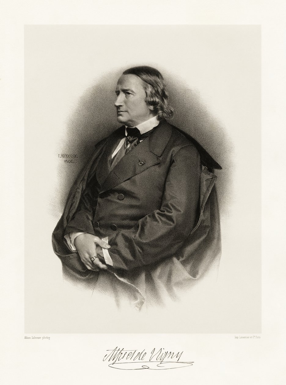 Alfred de Vigny, 1865-66 alkotó: Jean Baptiste Adolphe Lafosse